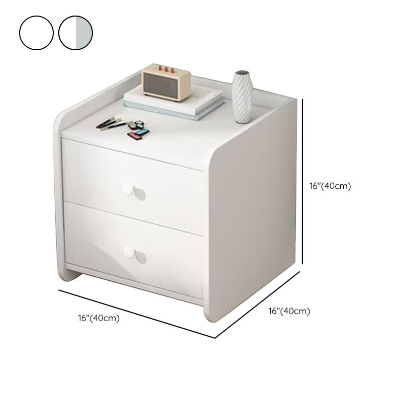 Comodino da tavolo da tavolo da tavolo notturno contemporaneo con 2/3 cassetti per camera da letto