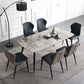 Metal Contemporary Rectangular Table Sintered Stone Top Dining Table with 4 Legs Clearhalo ' dining_table' 'Dining Tables & Seating' 'Dining Tables' 'furn' 'furn_dining_table' 'Furniture' 'furniture_dining_table' 'Kitchen & Dining Furniture' 'kitchen&dining_furn' 'kitchen' 'kitchen_dining_table' 1200x1200_53f90cad-d12d-4dec-930b-06d59704ca5f