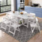 Modern White Dining Table Sintered Stone Drop-Leaf Dining Table for Home Use Clearhalo ' dining_table' 'Dining Tables & Seating' 'Dining Tables' 'furn' 'furn_dining_table' 'Furniture' 'furniture_dining_table' 'Kitchen & Dining Furniture' 'kitchen&dining_furn' 'kitchen' 'kitchen_dining_table' 1200x1200_53f9602c-9e6f-42a2-ac50-de7d96a052db