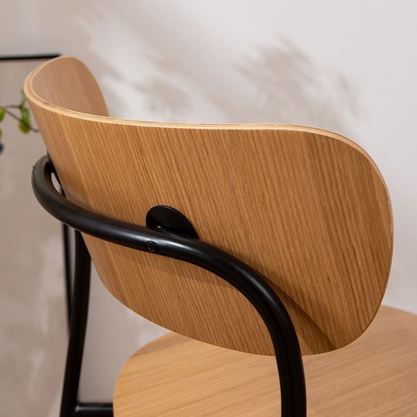 Sedia da pranzo industriale sedia da pranzo piegata con gambe nere