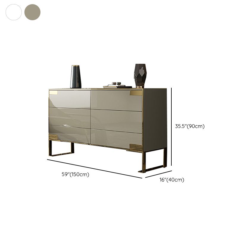 Cómoda cómoda de almacenamiento de madera cómoda clásica Glam para oficina en casa
