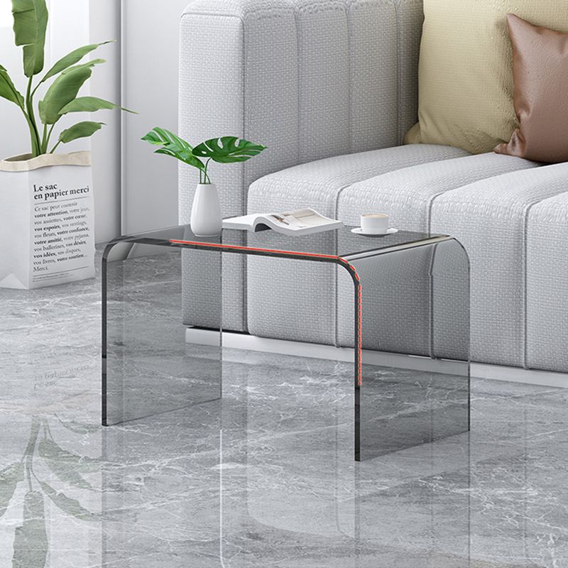 Tavolo laterale largo da 11 "tavolino acrilico accento laterale per camera da letto