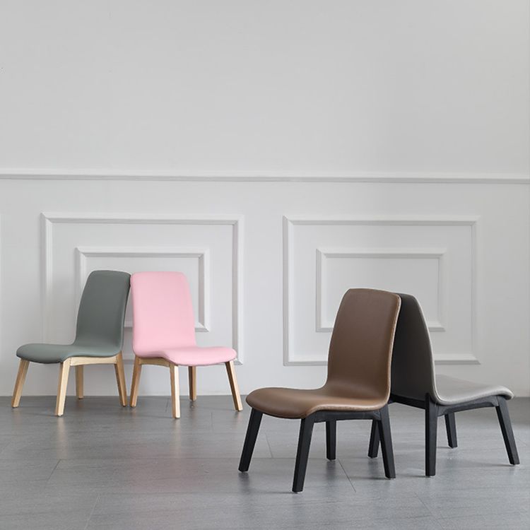 Scandinavian Style Ash Wood Dining Side Chair Solid Back Armless Chair for Home Use Clearhalo ' kitchen&dining_furn' 'Dining Chairs' 'Dining Tables & Seating' 'dining_chair' 'furn' 'furn_dining_chair' 'Furniture' 'furniture_dining_chair' 'Kitchen & Dining Furniture' 'kitchen' 1200x1200_5400a2a3-8f74-47f0-919b-8041973511ac