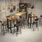 Industrial 1/2/3/5 Pièces Ensemble de table de bar à bois massif