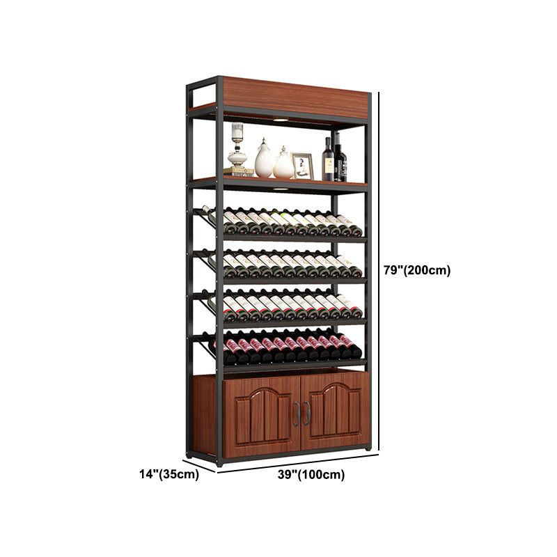 Mid-Century Modern Wine Holder Floor Solid Wood Wine Rack with Shelf Clearhalo 'furn' 'furn_wine_racks' 'Furniture' 'Kitchen & Dining Furniture' 'Wine Racks' 'wine_racks' 1200x1200_5402729b-a012-46de-80a0-bb134152612b