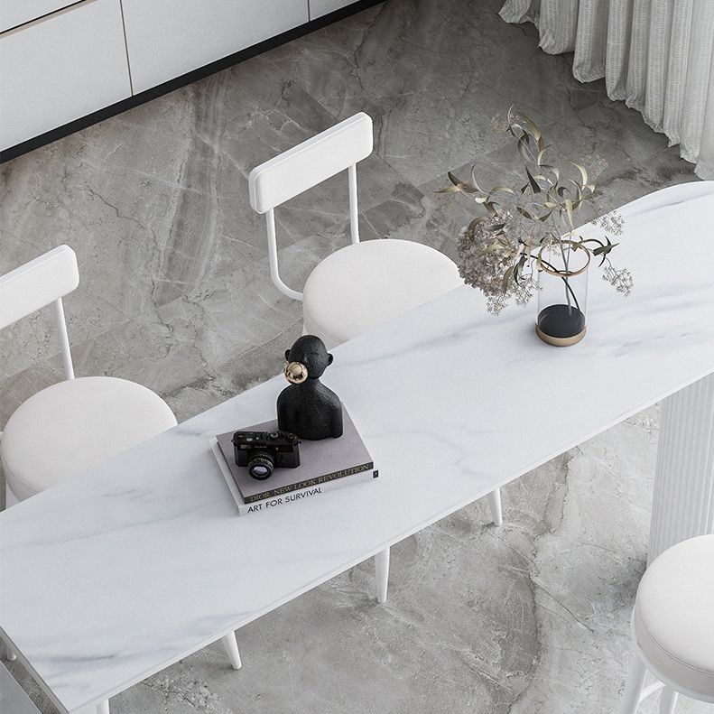 Stone Top Bar Dining Table Contemporary Bar Table with Sled Base Clearhalo 'Bar Furniture' 'Bar Tables' 'bar_tables' 'furn' 'furn_bar_tables' 'Furniture' 'furniture_bar_tables' 'Kitchen & Dining Furniture' 1200x1200_540358a5-b6ca-4f60-9841-4105d43cff86