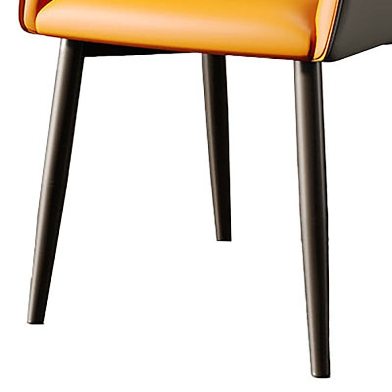Modern Design Faux Leather Side Chair Arm Solid Back Side Chairs Clearhalo 'Dining Chairs' 'Dining Tables & Seating' 'dining_chair' 'furn' 'furn_dining_chair' 'Furniture' 'furniture_dining_chair' 'Kitchen & Dining Furniture' 1200x1200_5404b078-f6ce-4847-8dfe-d28436907a32