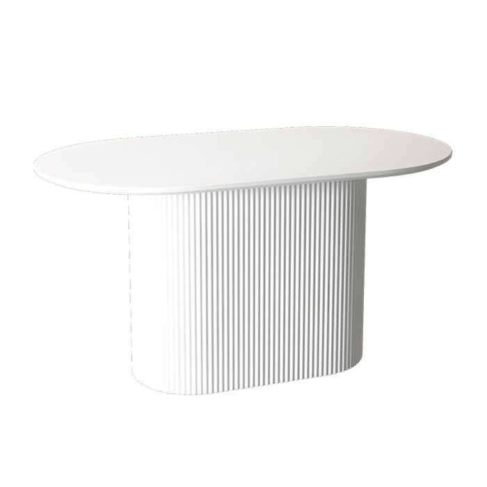 Modern White Top Dining Table Oval Dining Table with Wooden Base Clearhalo ' dining_table' 'Dining Tables & Seating' 'Dining Tables' 'furn' 'furn_dining_table' 'Furniture' 'furniture_dining_table' 'Kitchen & Dining Furniture' 'kitchen&dining_furn' 'kitchen' 'kitchen_dining_table' 1200x1200_54052aee-8d86-456b-a6e9-60a2a3a25410