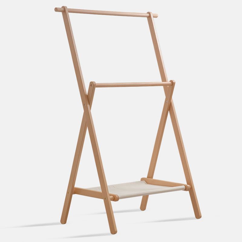 Modern massief houten rek gratis staande kledinghanger voor slaapkamer