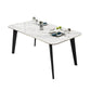 Mesa de comedor de tono blanco de mármol Simplicidad de 4 patas para comedor para comedor