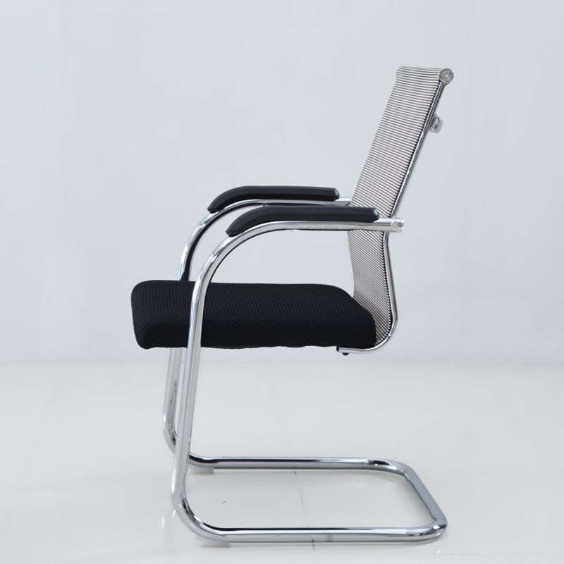Chaise de bureau à cadre argenté sans fauteuil AirGrid pénible avec respirabilité
