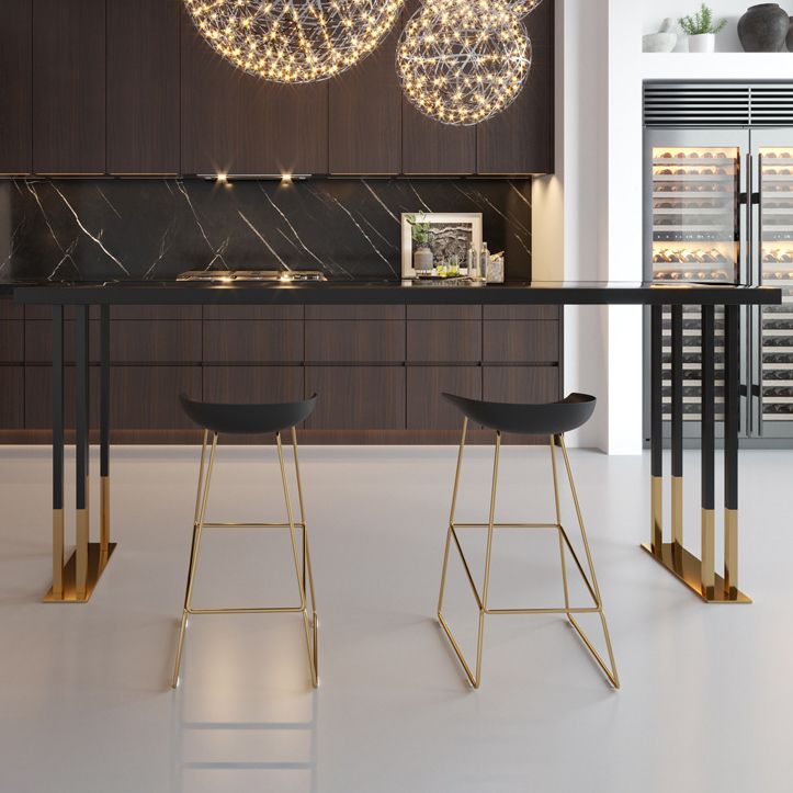 Rectangle Top Bar Table Traditional Luxury Bar Table with Sled Base Clearhalo 'Bar Furniture' 'Bar Tables' 'bar_tables' 'furn' 'furn_bar_tables' 'Furniture' 'furniture_bar_tables' 'Kitchen & Dining Furniture' 1200x1200_54094288-0b7e-43ae-b374-f9fb70e318f0