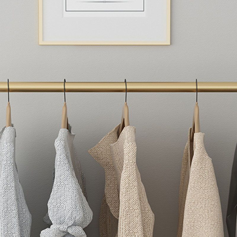 Zeitgenössischer Kleidungsregal Metall gerahmt Hanging Rail Entry Hall Tree