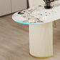 Metal Traditional Luxury Free Form Indoor Table Sintered Stone Table for Dining Room Clearhalo ' dining_table' 'Dining Tables & Seating' 'Dining Tables' 'furn' 'furn_dining_table' 'Furniture' 'furniture_dining_table' 'Kitchen & Dining Furniture' 'kitchen&dining_furn' 'kitchen' 'kitchen_dining_table' 1200x1200_540aa648-aecc-46fd-82e3-64f8c9fc30a2