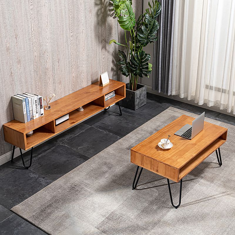 13,78 "W TV Stand Scandinavo Open Storage TV Console per soggiorno