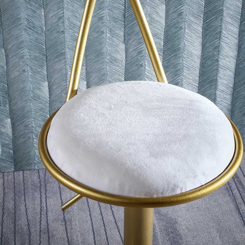 Glam Style Armless Counter Stool Upholstered Adjustable Height Bar Stool Clearhalo 'Bar Furniture' 'Bar Stools' 'bar_stools' 'furn' 'furn_bar_stools' 'Furniture' 'Kitchen & Dining Furniture' 1200x1200_540b924a-378a-40dc-ac06-338f05c2f483