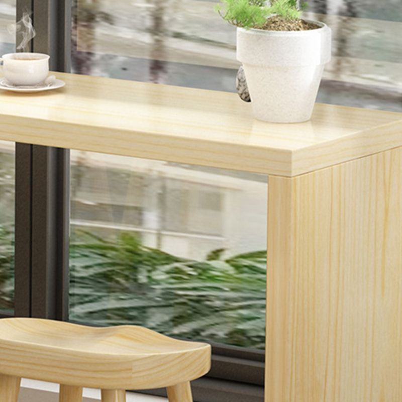 Zeitgenössischer Tresenhocker aus massivem Holz, Eimer, Wohnzimmer-Barhocker