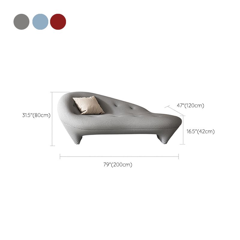 Silla de salón de color sólido con chaise de pino de estilo moderno con un brazo