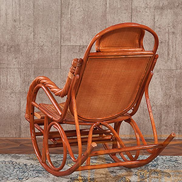 Chaise à bascule traditionnelle rattan couleur solide intégrée accoudoir intérieur chaise à bascule intérieure