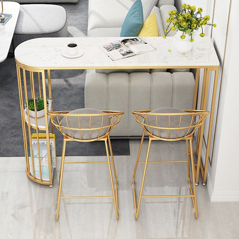 Tavolo da bancone in pietra rettangolare Glam Set tavolo da bar da 1/3 pezzi per soggiorno