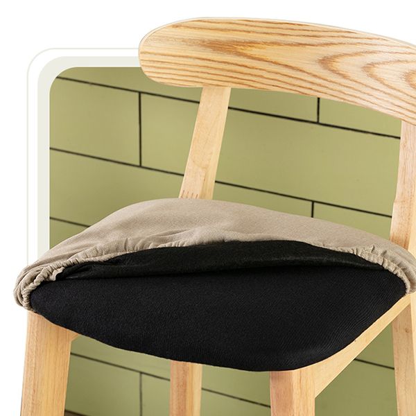 Modern Milk Tea Shop  Footrest Stool Matte Finish Upholstered Bar Stools