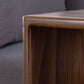 24.4" H Solid Wood Side Table Rectangular Brown/Natural End Table with Floor Shelf