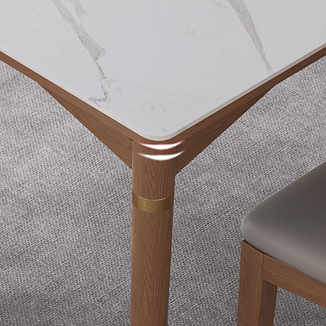 1/4/5/6/7 Pieces Table Furniture Set Sintered Stone Dining Room Set with Wooden Legs Clearhalo 'Dining Room Sets' 'Dining Tables & Seating' 'dining_room_set' 'furn' 'furn_dining_room_set' 'Furniture' 'furniture_dining_room_set' 'Kitchen & Dining Furniture' 1200x1200_540e9826-35ff-4e04-ba1d-9579724ea474