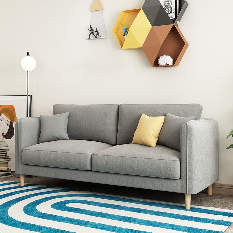 Scandinavian Loose Back Sofa 3-Seat Slipcovered Linen Square Arm Sofa Clearhalo 'furn' 'furn_sofas' 'Furniture' 'furniture_sofas' 'kitchen' 'kitchen_sofas' 'Living Room Furniture' 'Sofa' 'sofas' 1200x1200_541039e2-dd2c-489e-9469-9a3aa5f1c25e