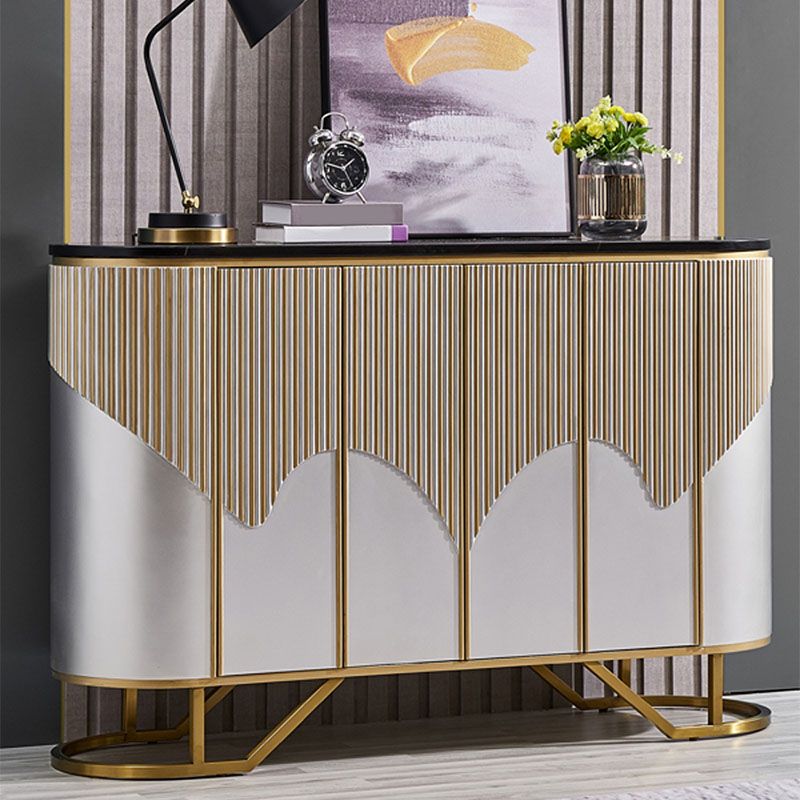 Stone Buffet Sideboard Living Room Credenza with Storage , 15.7" W X 35.4" H Clearhalo 'buffet_sideboard' 'Buffets & Sideboards' 'furn' 'furn_buffet_sideboard' 'Furniture' 'Kitchen & Dining Furniture' 1200x1200_54105d7a-1143-49fe-ad0a-ee5e57b6257f