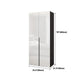 Engineered Wood Modern Wardrobe Armoire White Mirrored Finish Armoire