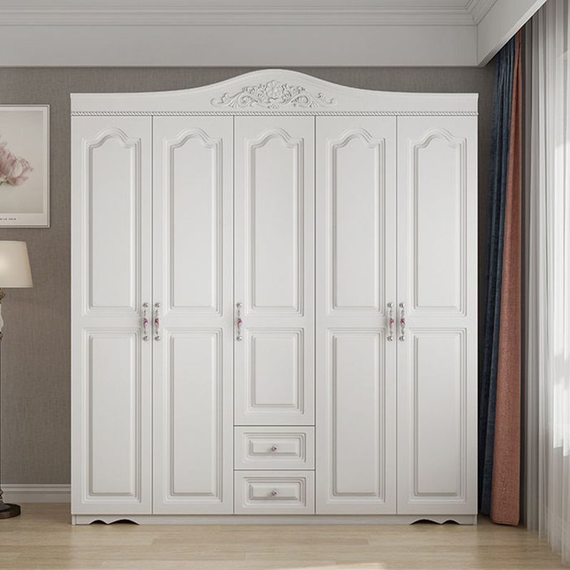 White French Country Wardrobe Armoire Engineered Wood Wardrobe Clearhalo 'Armoires & Wardrobes' 'armoires_wardrobes' 'Bedroom Furniture' 'furn' 'furn_armoires_wardrobes' 'Furniture' 1200x1200_54117d1d-4aaf-4565-91d9-e6effe3f9c92