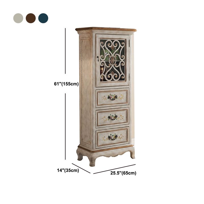 47.24"/61.02" Tall 1- Door Wooden Cabinet, Rectangle Accent Cabinet with Drawers Clearhalo 'Cabinets & Chests' 'cabinets_chests' 'furn' 'furn_cabinets_chests' 'Furniture' 'Living Room Furniture' 1200x1200_5411ce79-bfb3-45bd-8b82-672b6416e230
