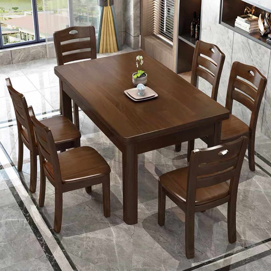 Traditional Standard Solid Wood Top Dining Room Set of Rectangle Shape for Kitchen Table Set Clearhalo 'Dining Room Sets' 'Dining Tables & Seating' 'dining_room_set' 'furn' 'furn_dining_room_set' 'Furniture' 'furniture_dining_room_set' 'Kitchen & Dining Furniture' 'kitchen&dining_furn' 'kitchen' 1200x1200_5411d131-71f8-4402-85f3-a40e97c20509