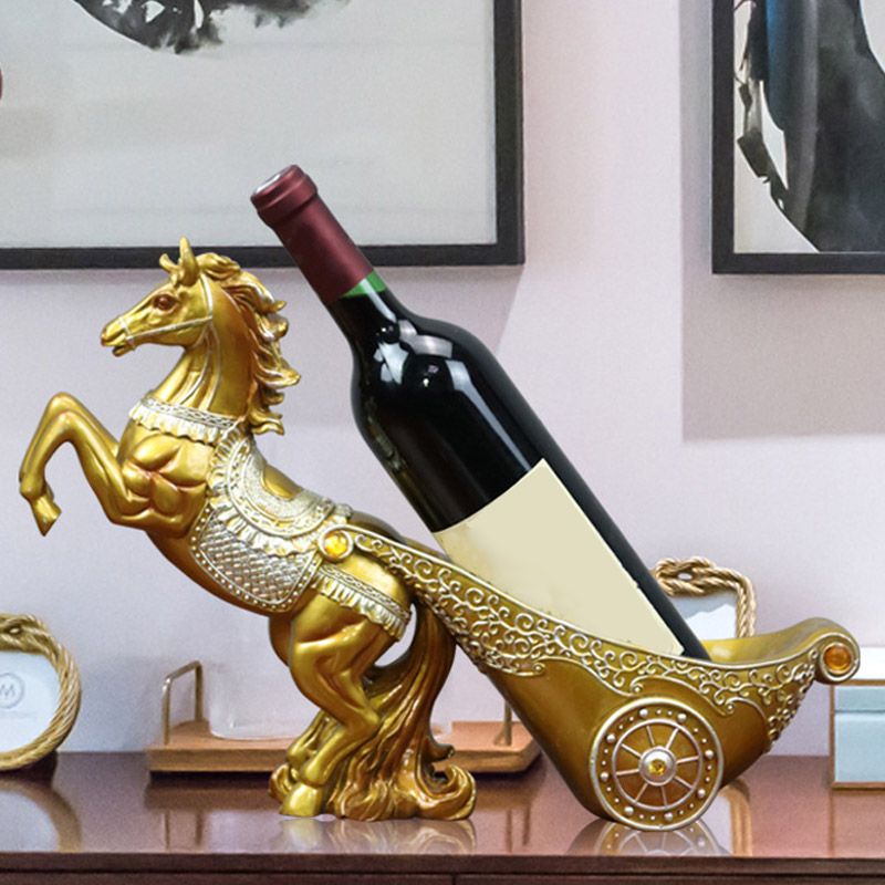 Glam -tafelblad Wijnfleshouder Resin Bottle Wine Rack voor keuken