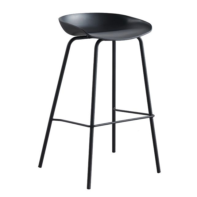 Industrial Metal Kitchen Dining Room Armless Stool Low Back Bar Stool Clearhalo 'Bar Furniture' 'Bar Stools' 'bar_stools' 'furn' 'furn_bar_stools' 'Furniture' 'furniture_bar_stools' 'Kitchen & Dining Furniture' 1200x1200_54136a2c-a349-43d5-a88f-0f0259aa9d01