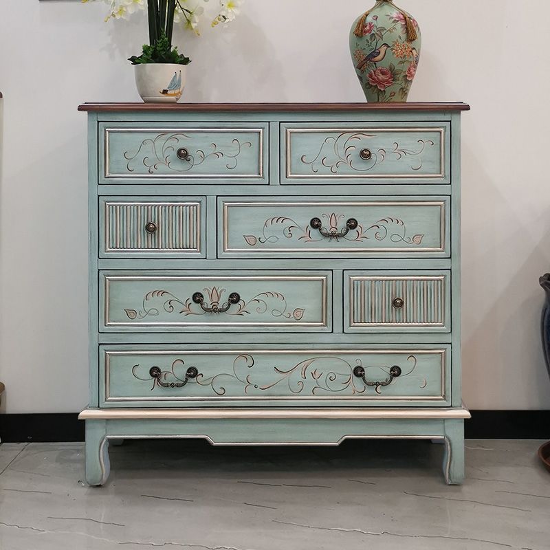 Coastal Storage Chest Dresser Solid Wood Dresser with 5/7 Drawers , 14.04 Inch W Clearhalo 'Bedroom Furniture' 'Dressers & Chests' 'dressers_chests' 'furn' 'furn_dressers_chests' 'Furniture' 1200x1200_5413808b-856d-4f62-a580-d17689dc0018