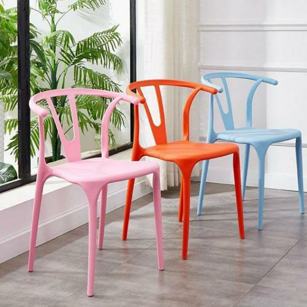 Contemporary Plastic Kitchen and Dining Room Chair Slat Back Side Chair Clearhalo 'Dining Chairs' 'Dining Tables & Seating' 'dining_chair' 'furn' 'furn_dining_chair' 'Furniture' 'furniture_dining_chair' 'Kitchen & Dining Furniture' 1200x1200_5414581f-4cd0-4eb7-8037-3184320a2a9c