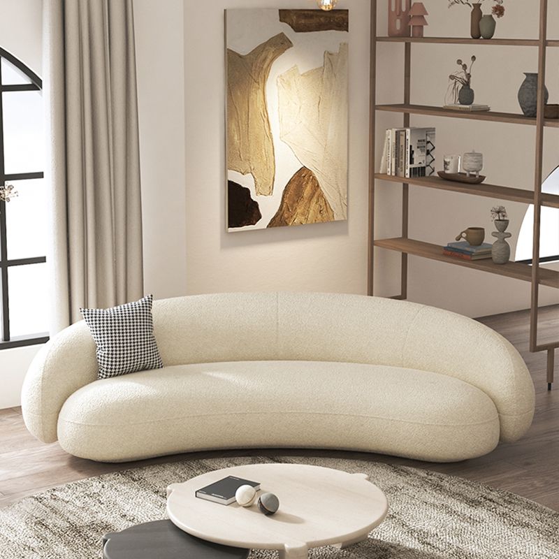 Divano curvo al braccio ad incasso di divano a forma di luna contemporanea per l'appartamento