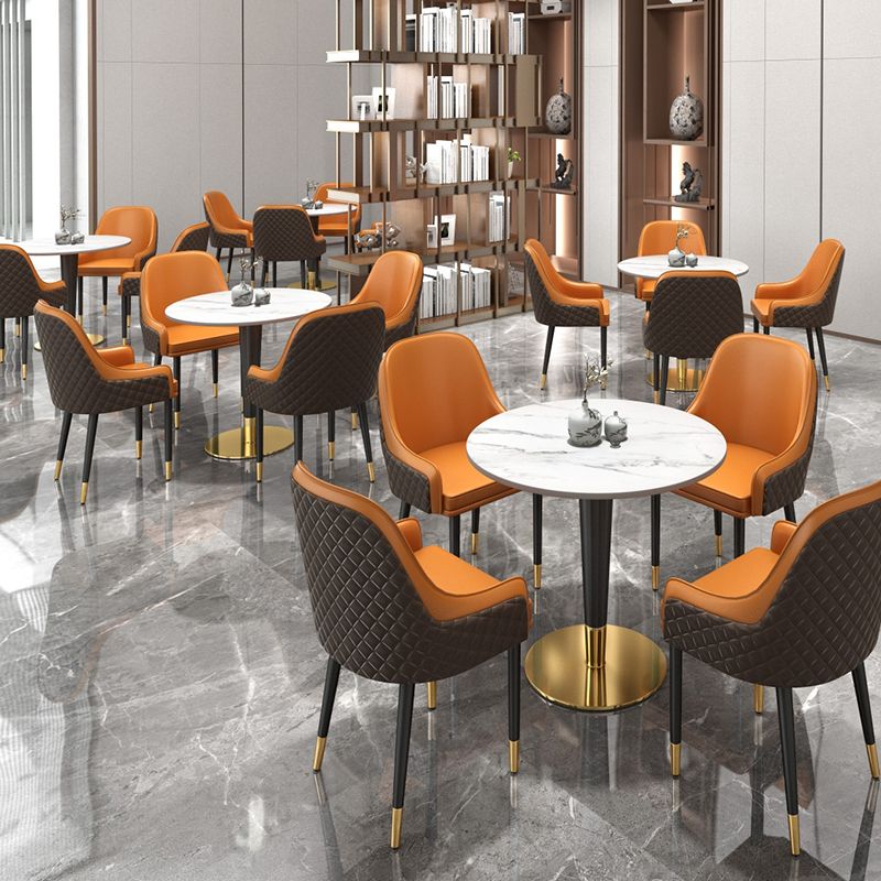 Mesa de comedor redonda de estilo moderno Mesa de piedra sinterizada para el comedor