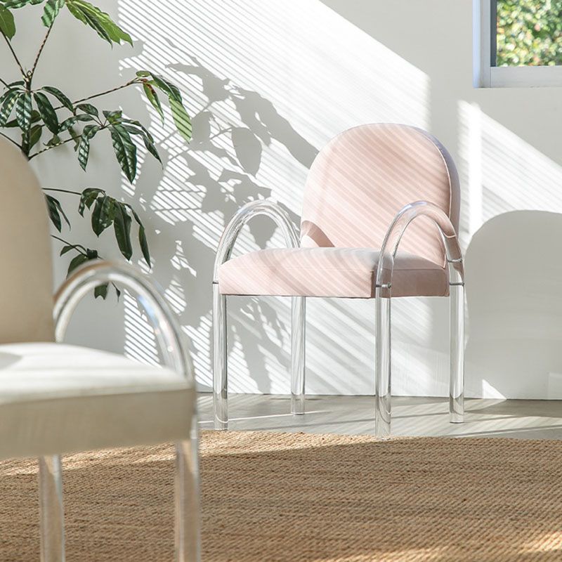 Velvet Matte Finish Dining Chair Designer Style Home Solid Back Arm Chair Clearhalo 'Dining Chairs' 'Dining Tables & Seating' 'dining_chair' 'furn' 'furn_dining_chair' 'Furniture' 'Kitchen & Dining Furniture' 1200x1200_54171618-d319-4bcf-a3ad-f2474a895c13