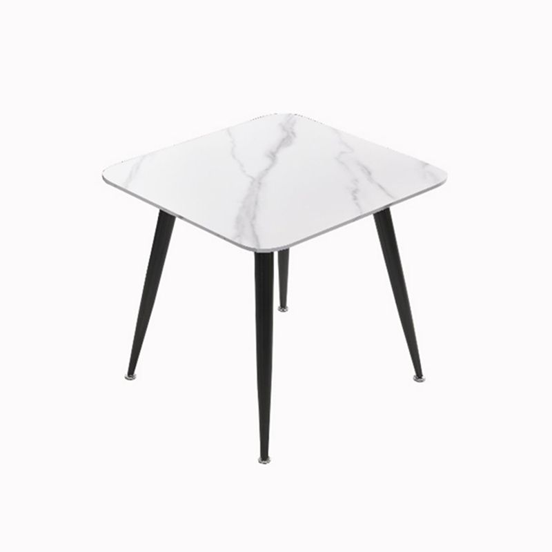 Square Sintered Stone White Dining Table Industrial 4 Legs Table for Dining Room Clearhalo ' dining_table' 'Dining Tables & Seating' 'Dining Tables' 'furn' 'furn_dining_table' 'Furniture' 'furniture_dining_table' 'Kitchen & Dining Furniture' 'kitchen&dining_furn' 'kitchen' 'kitchen_dining_table' 1200x1200_5417cd92-adea-48a2-8cb5-630003b7cf14