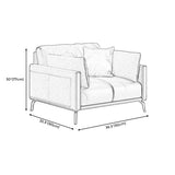 30.31" H Modern Square Arm Sofa With Tight Seat and Loose Back, Brown Clearhalo 'furn' 'furn_sofas' 'Furniture' 'furniture_sofas' 'kitchen' 'kitchen_sofas' 'Living Room Furniture' 'Sofa' 'sofas' 1200x1200_54192586-8b28-4595-a3fb-4d6b961e28f4