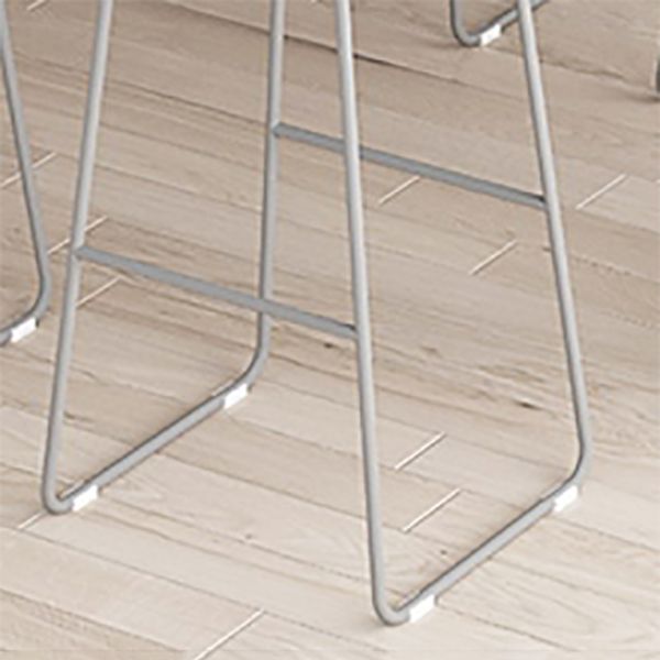 Barhocker im modernen Stil, solider Wave-Sitz, Barhocker mit Metallbeinen