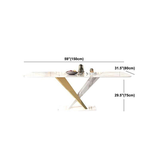グラムダイニングテーブルセット1/2/5/7 PCS長方形のダイニングテーブル布張りの椅子付き