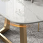 Contemporary Rectangle Dining Room Table White Sintered Stone Table with Gold Trestle Base Clearhalo ' dining_table' 'Dining Tables & Seating' 'Dining Tables' 'furn' 'furn_dining_table' 'Furniture' 'furniture_dining_table' 'Kitchen & Dining Furniture' 'kitchen&dining_furn' 'kitchen' 'kitchen_dining_table' 1200x1200_541e0543-a981-4345-b420-69ddad177636
