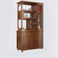 Rectangle en bois massif 76,77 "armoire d'accent de haut avec tiroirs et portes