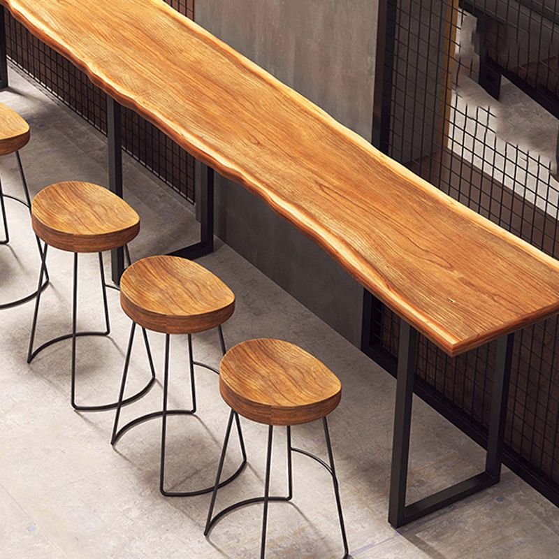 1/4/5/7-teiliges industrielles rechteckiges Kneipentisch-Set aus Holz