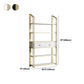 11.81"W Bookcase Open Back Glam Style Bookshelf for Study Room Home Office Clearhalo 'Bookcases' 'furn' 'furn_bookcases' 'Furniture' 'furniture_bookcases' 'kitchen' 'kitchen_bookcases' 'Living Room Furniture' 'Office Furniture' 1200x1200_541ebb5c-f92a-4186-a6a1-96d72397ddae