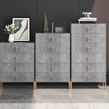 Modern Slate Storage Chest Vertical Dresser with Multi Drawers