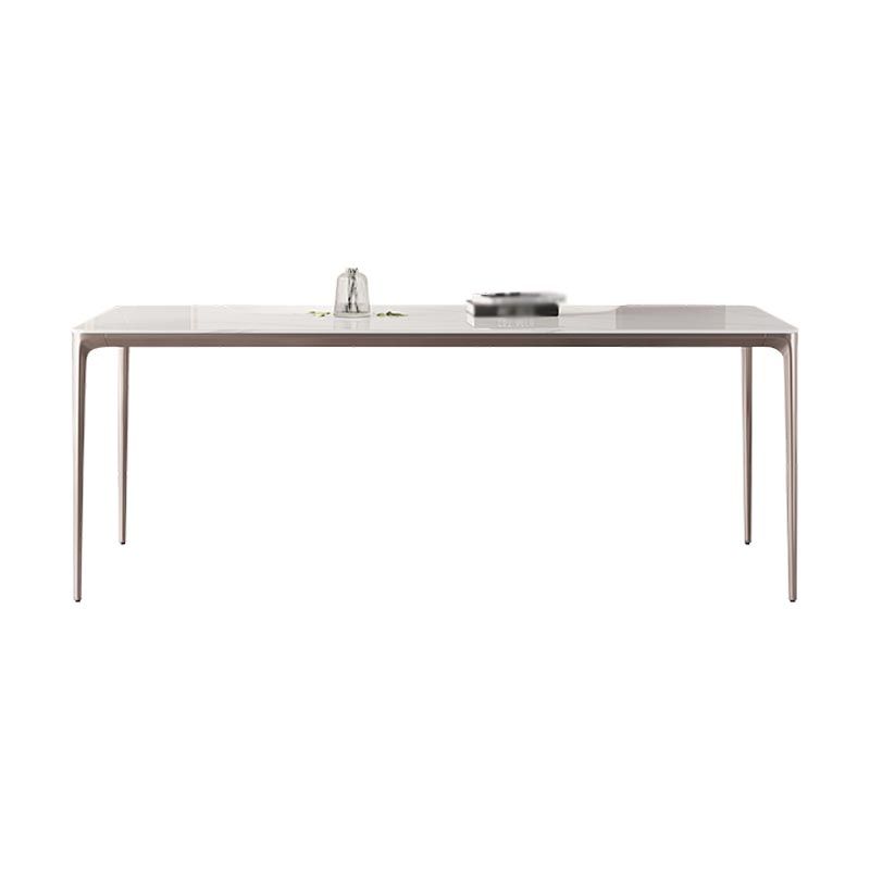 White and Purple Dining Table Modern Stone and Metal Dining Room Table Clearhalo 'Dining Tables & Seating' 'Dining Tables' 'dining_table' 'Furniture' 'furniture_dining_table' 'Kitchen & Dining Furniture' 1200x1200_54209bce-5af2-4c60-8853-e2958b04c396